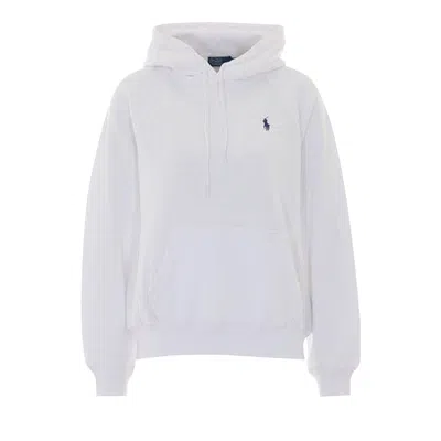 Pre-owned Polo Ralph Lauren Arctic Fleece Knit Sweatshirt 'white' | Women's Size L