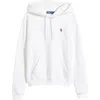 Polo Ralph Lauren Shrunken Fit Fleece Hoodie In White