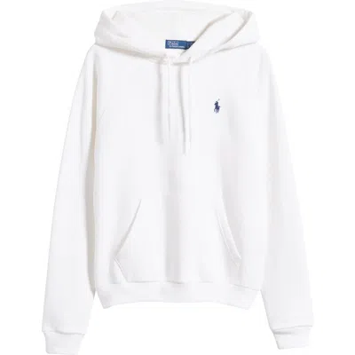 Polo Ralph Lauren Shrunken Fit Fleece Hoodie In White