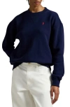Polo Ralph Lauren Women's Fleece Crew Neck Sweatshirt In Blue