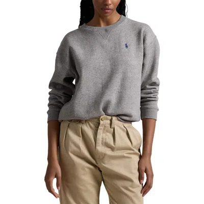 Polo Ralph Lauren Arctic Fleece Sweatshirt In Dark Vintage Heather