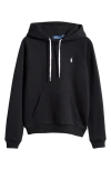 Polo Ralph Lauren Shrunken Fit Fleece Hoodie In Polo Black