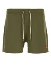 Polo Ralph Lauren Army Green Stretch Polyester Swimming Shorts In Green