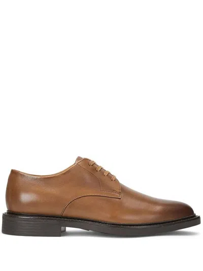 Polo Ralph Lauren Asher Derby Shoes In Tan