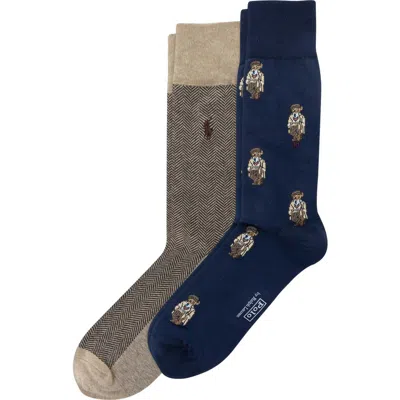 Polo Ralph Lauren Assorted 2-pack Mini Bears Crew Socks In Multi