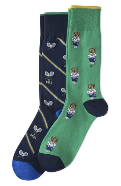 Polo Ralph Lauren Assorted 2-pack Polo Athletic Club Mini Bears Crew Socks
