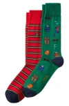 POLO RALPH LAUREN POLO RALPH LAUREN ASSORTED 2-PACK PREPPY ICON DRESS SOCKS