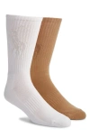 POLO RALPH LAUREN ASSORTED 2-PACK TONAL PONY PERFORMANCE CREW SOCKS