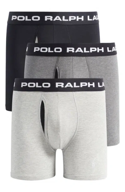 Polo Ralph Lauren Assorted 3-pack Perfect Pouch Boxer Briefs In Black