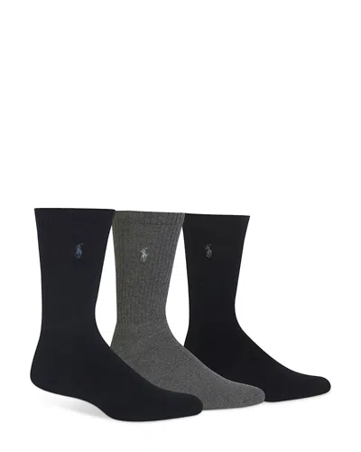 POLO RALPH LAUREN ASSORTED CUSHIONED CREW SOCKS - PACK OF 3,8428PK
