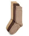 Polo Ralph Lauren Assorted Dress Socks, Pack Of 3 In Khaki Assorted