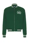 Polo Ralph Lauren Mens Green Tennis Logo-embroidered Cotton-twill Varsity Jacket Xl In New Forest