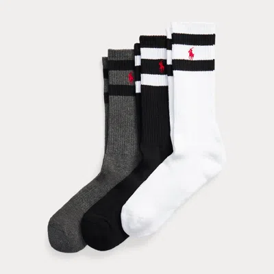 Polo Ralph Lauren Athletic Crew Sock Three-pack In Gold