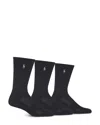 Polo Ralph Lauren Athletic Crew Socks - Pack Of 3 In Black