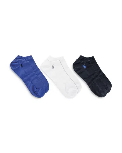 Polo Ralph Lauren Athletic Socks, Pack Of 3 In Royal