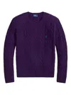 Polo Ralph Lauren Aubergine Wool Blend Sweater In Purple