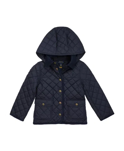 Polo Ralph Lauren Audrey Diamond-quilted Hooded Coat In Black