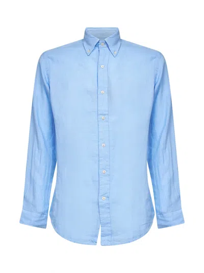 Polo Ralph Lauren Austin Blue Linen Custom-fit Shirt
