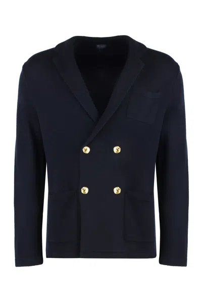 Polo Ralph Lauren Aviator - Cashmere Cardigan And Blazer In Blue