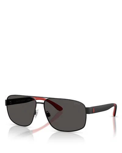 Polo Ralph Lauren Aviator Sunglasses, 62mm In Black