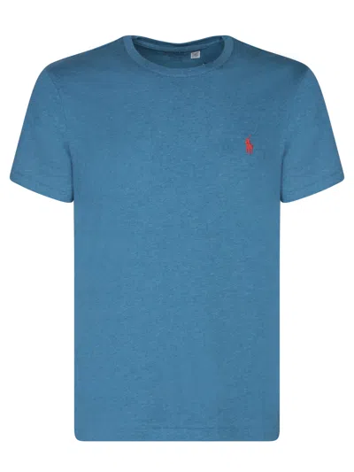 Polo Ralph Lauren Avio Blue Cotton Slim Fit T-shirt