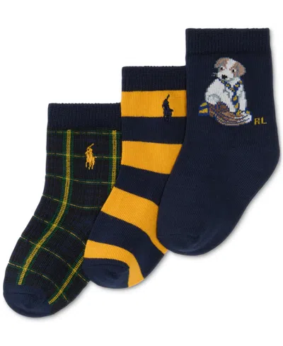 Polo Ralph Lauren Baby 3-pk. Placed Dog Socks In Blue