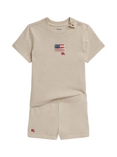 Polo Ralph Lauren Baby Boy's 2-piece Flag T-shirt & Shorts Set In Neutral
