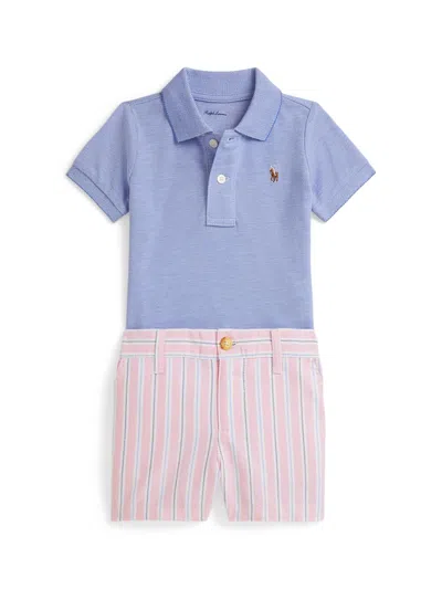 Polo Ralph Lauren Baby Boy's 2-piece Polo Shirt & Shorts Set In Multi