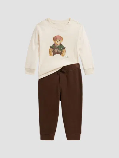 Polo Ralph Lauren Baby Boy's 2-piece T-shirt & Joggers Set In Brown
