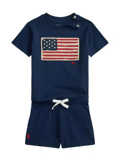 Polo Ralph Lauren Baby Boy's 2-piece T-shirt & Shorts Set In Blue