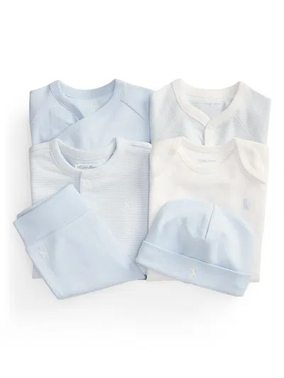 Polo Ralph Lauren Baby Boy's Cotton Interlock 6-piece Gift Set In Blue