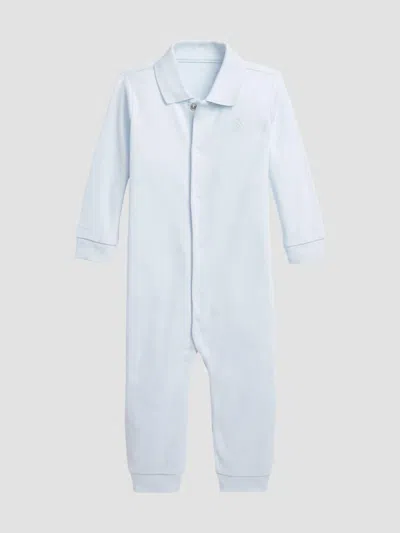 Polo Ralph Lauren Baby Boy's Cotton Polo Coverall In Blue