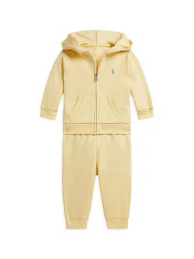 Polo Ralph Lauren Baby Boy's French Terry Full-zip Hoodie & Pants Set In Brown
