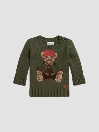 Polo Ralph Lauren Baby Boy's Polo Bear Sweater In Green
