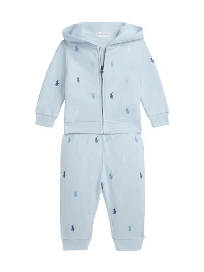 Polo Ralph Lauren Baby Boy's Polo Pony Fleece Hoodie & Pants Set In Blue