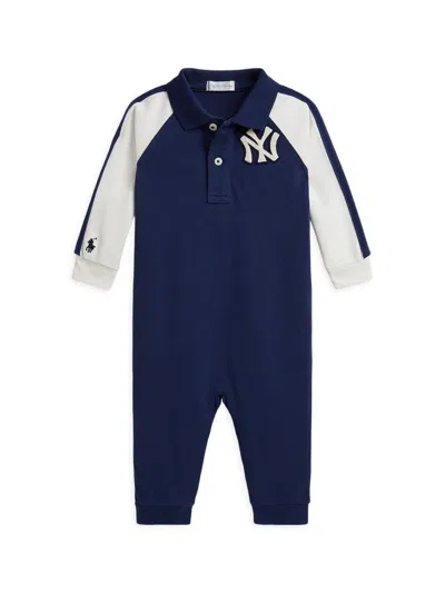 Polo Ralph Lauren Baby Boy's  X Yankees Polo Coverall In Blue