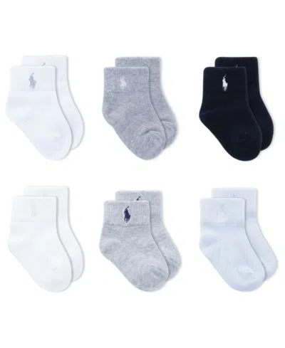 Polo Ralph Lauren Baby Boy Socks In Grey,light Blue,navy,white,ivory