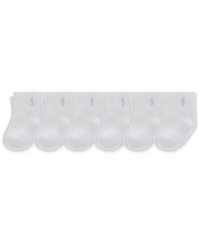 POLO RALPH LAUREN BABY BOY SPORT QUARTER SOCKS, 6 PACK