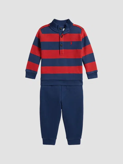 Polo Ralph Lauren Baby Boy's Striped Pullover & Joggers Set In Multi