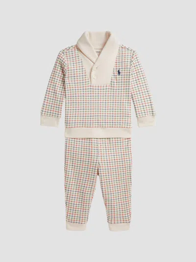 Polo Ralph Lauren Baby Boy's Tattersall Pullover & Joggers Set In Brown