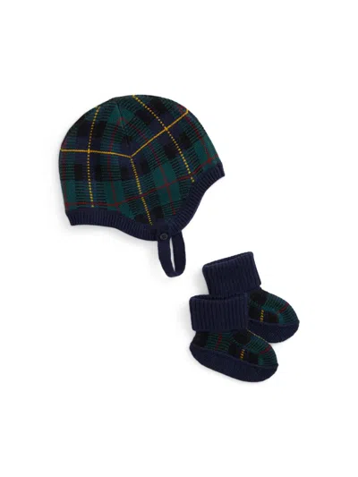 Polo Ralph Lauren Baby Boy's Wool Bonnet & Booties Set In Green