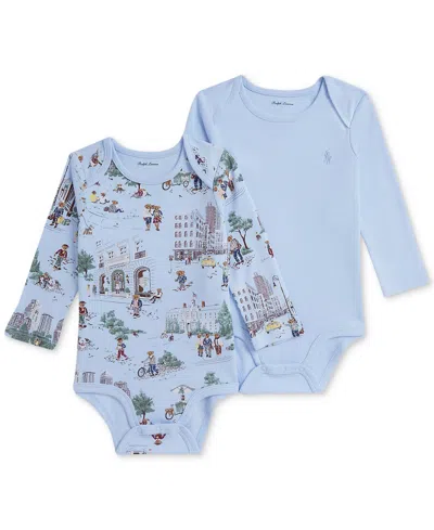 Polo Ralph Lauren Baby Boys 2-pk. Cotton Bodysuits In Blue