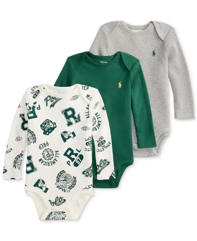 Polo Ralph Lauren Baby Boys 3-pk. Cotton Bodysuits In Multi