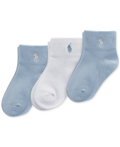 Polo Ralph Lauren Baby Boys 3-pk. Turn-cuff Socks In Blue