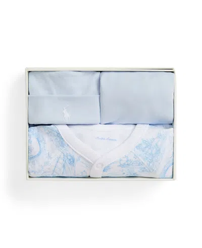 Polo Ralph Lauren Polo Baby Boys Or Girls Toile Cotton 3-piece Gift Set In Multi