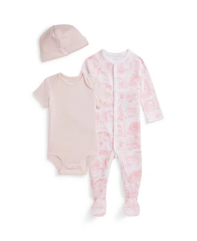 Polo Ralph Lauren Baby Boys And Girls Toile Cotton 3-piece Gift Set In Pink