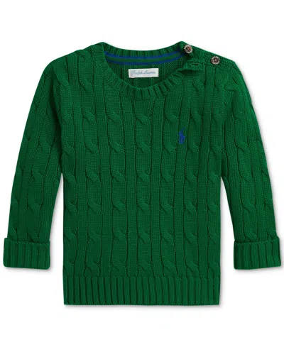 Polo Ralph Lauren Baby Boys Cable-knit Sweater In Green