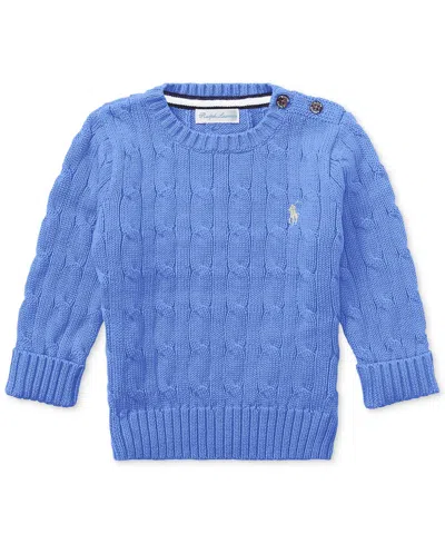 Polo Ralph Lauren Baby Boys Cotton Cable-knit Sweater In Blue