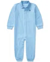 Polo Ralph Lauren Baby Boys Cotton Classic Polo Coverall In Suffield Blue