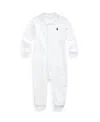 Polo Ralph Lauren Baby Boys Cotton Classic Polo Coverall In White